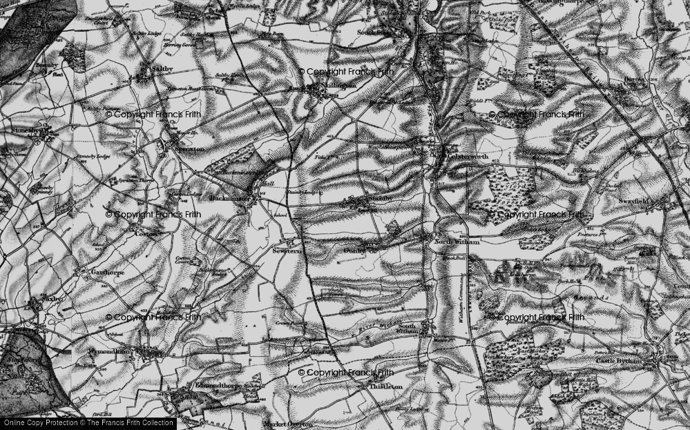 Old Map of Stainby, 1895 in 1895