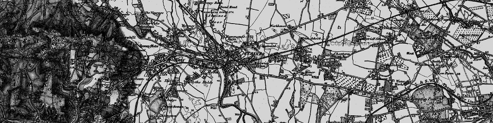 Old map of Staines in 1896