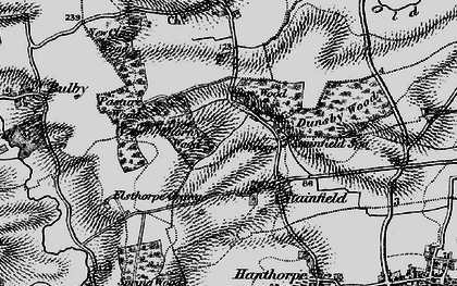 Old map of Stainfield in 1895