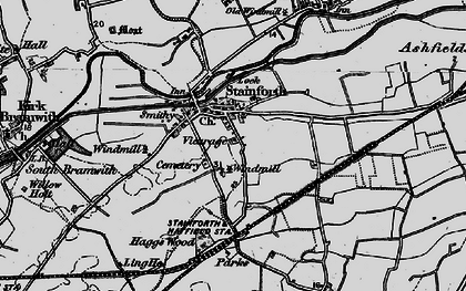 Old map of Stainforth in 1895