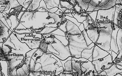 Old map of Stainsby in 1899