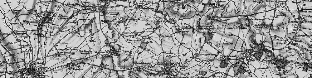 Old map of Stainsby in 1899