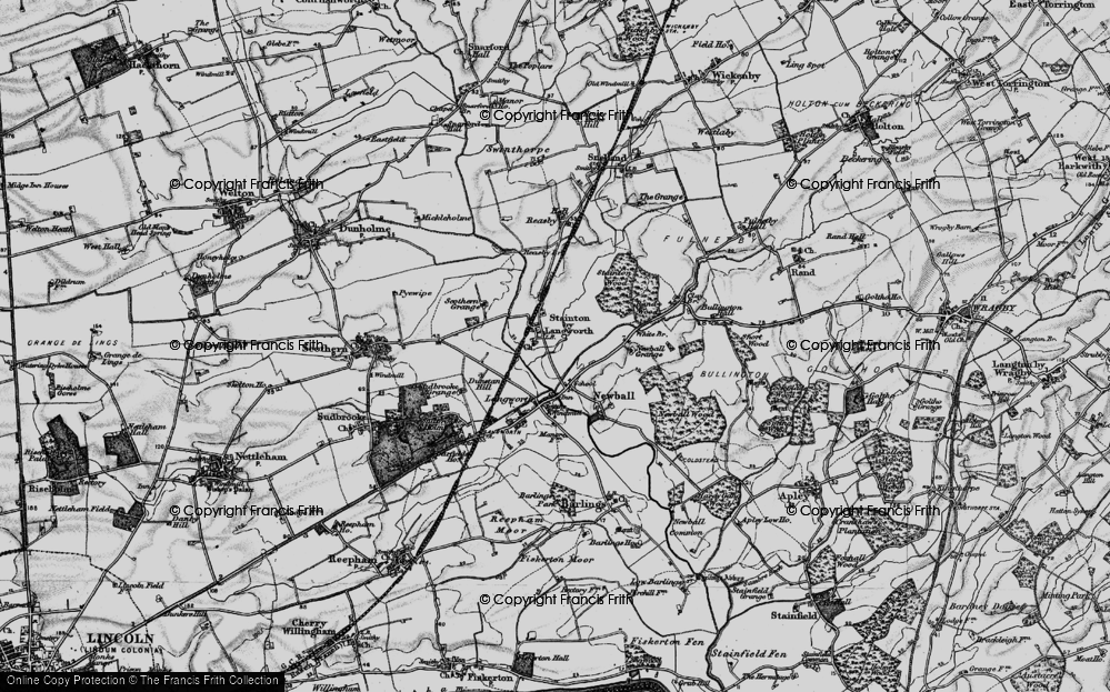 Old Map of Stainton by Langworth, 1899 in 1899