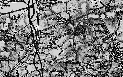 Old map of Stake Hill in 1896