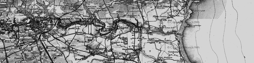 Old map of Stakeford in 1897