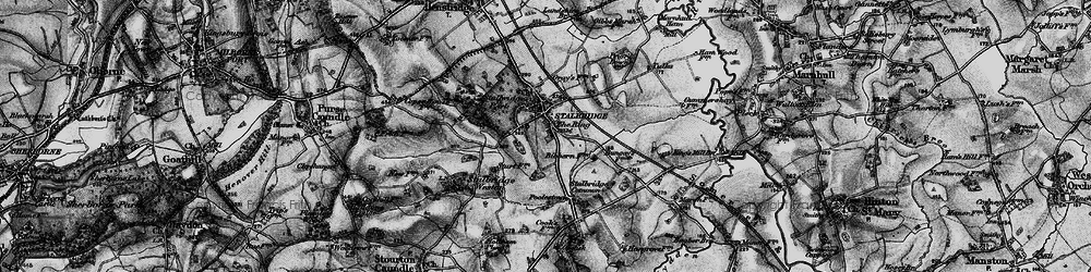 Old map of Prior's Down in 1898