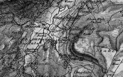 Old map of Billinside Moor in 1897