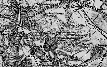 Old map of Stallington in 1897