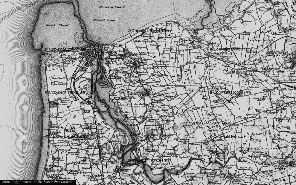 Old Map of Historic Map covering Grange The in 1896