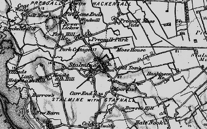 Old map of Stalmine in 1896