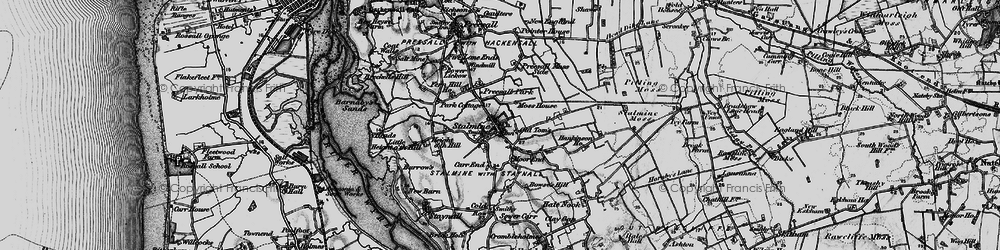 Old map of Stalmine in 1896