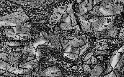 Old map of Brendon Hill in 1898