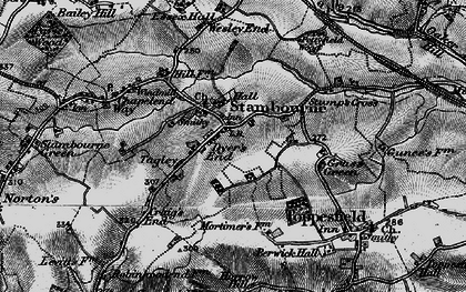 Old map of Stambourne in 1895