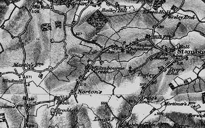 Old map of Stambourne Green in 1895
