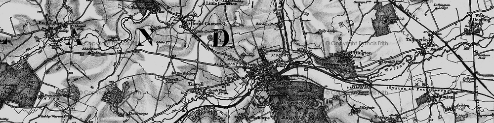 Old map of Bordeville in 1895