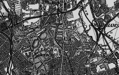 Old map of Stamford Hill in 1896