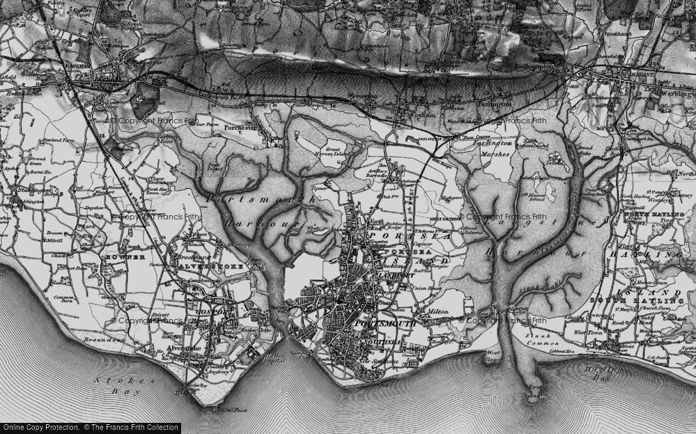 Old Map of Stamshaw, 1895 in 1895