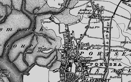 Old map of Stamshaw in 1895