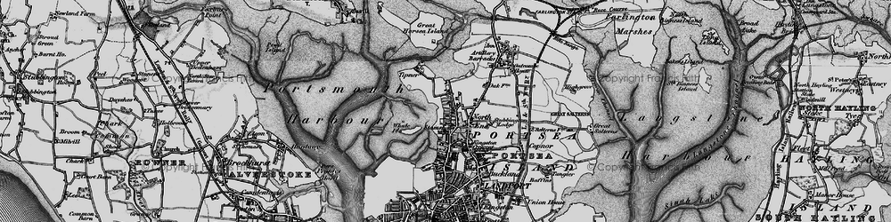 Old map of Stamshaw in 1895