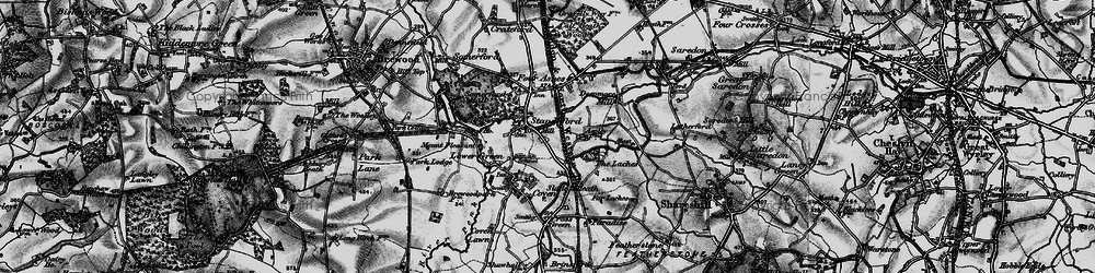 Old map of Standeford in 1898