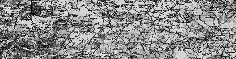 Old map of Standen in 1895