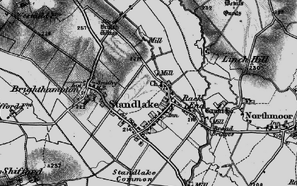 Old map of Standlake in 1895