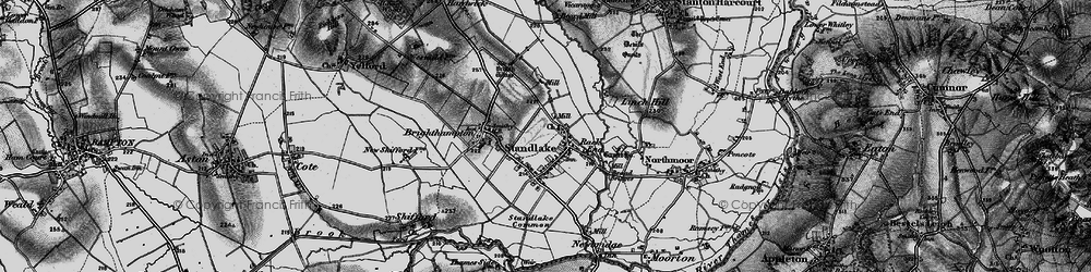 Old map of Standlake in 1895