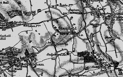 Old map of Stanfield in 1898