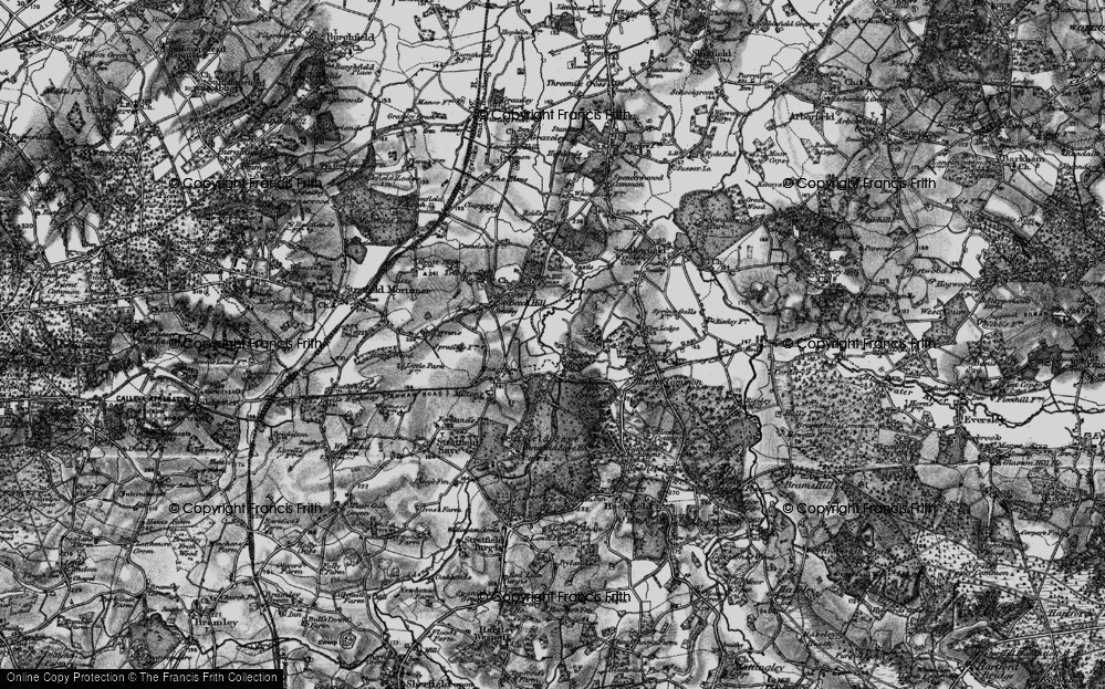 Old Map of Historic Map covering Stratfield Saye House in 1895