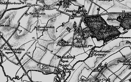 Old map of Stanford Hills in 1899