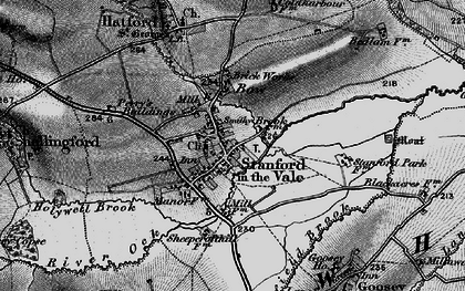 Old map of Stanford in the Vale in 1895