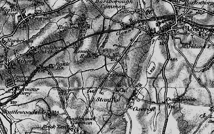 Old map of Stanfree in 1896