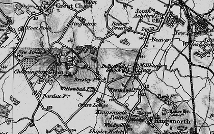 Old map of Stanhope in 1895