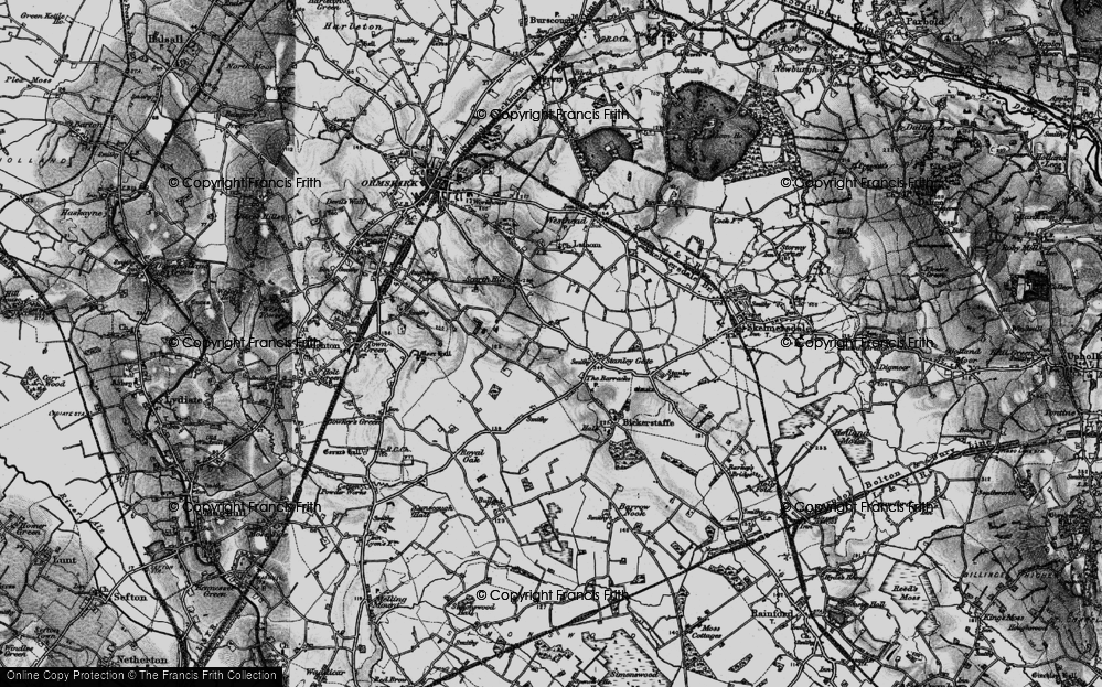 Old Map of Stanley Gate, 1896 in 1896