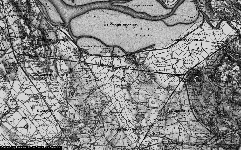 Old Map of Stanlow, 1896 in 1896