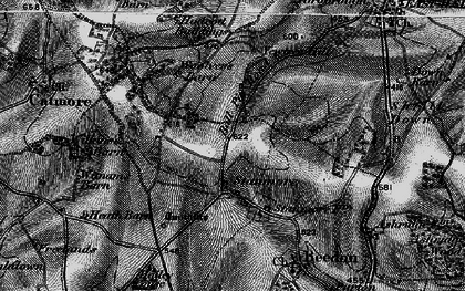 Old map of Berkshire Downs in 1895