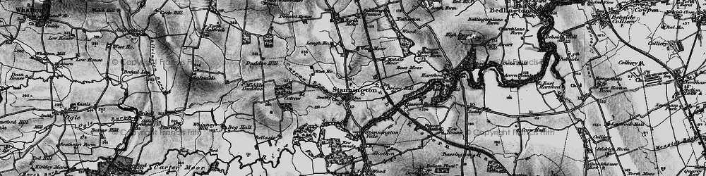 Old map of Stannington in 1897
