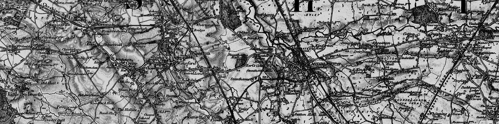 Old map of Stanthorne in 1896