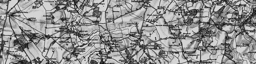 Old map of Stanton Chare in 1898
