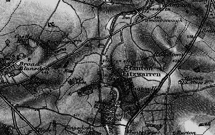Old map of Stanton Fitzwarren in 1896