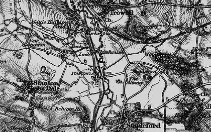 Old map of Stanton Gate in 1895