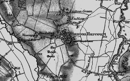 Old map of Stanton Harcourt in 1895