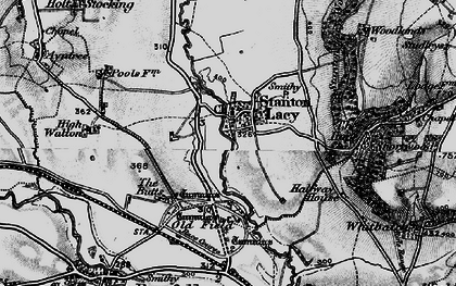 Old map of Stanton Lacy in 1899