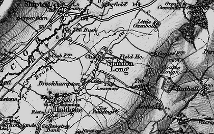 Old map of Stanton Long in 1899
