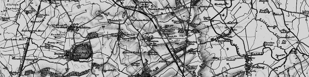 Old map of Stanton-on-the-Wolds in 1899