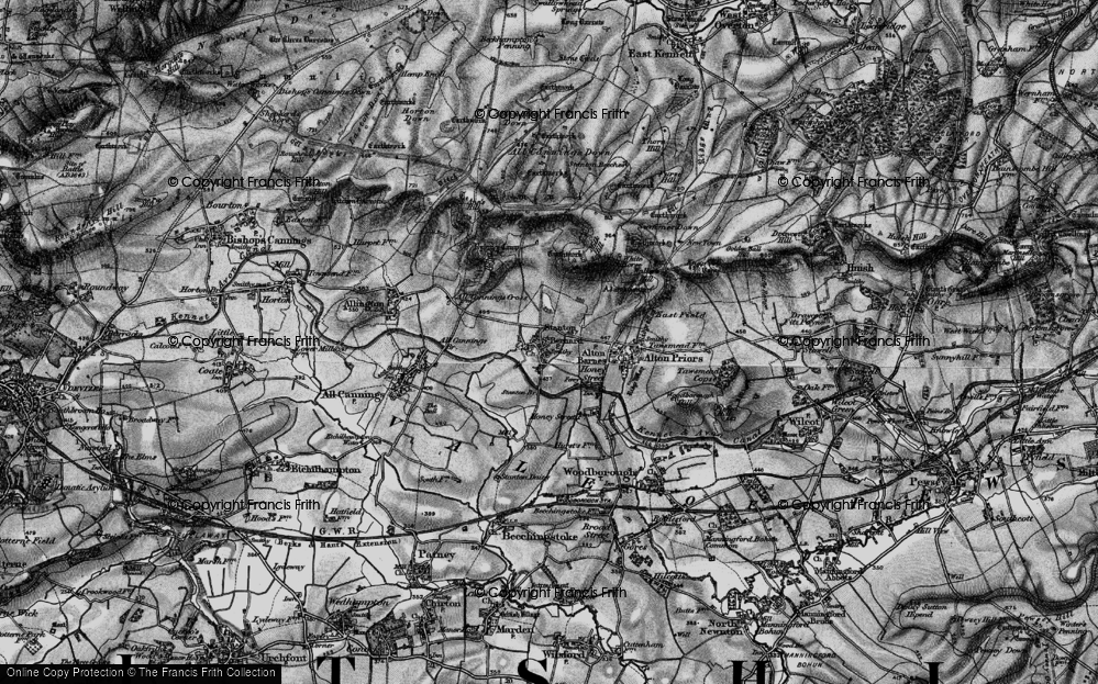 Old Map of Stanton St Bernard, 1898 in 1898