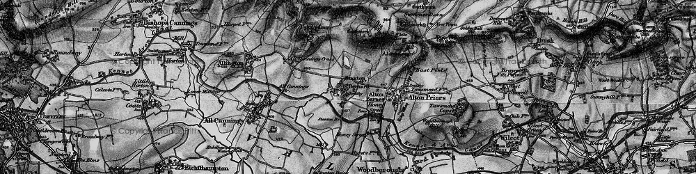 Old map of Stanton St Bernard in 1898
