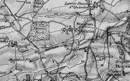 Old map of Stanton St Quintin in 1898
