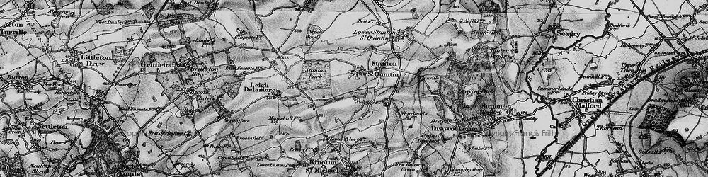 Old map of Stanton St Quintin in 1898