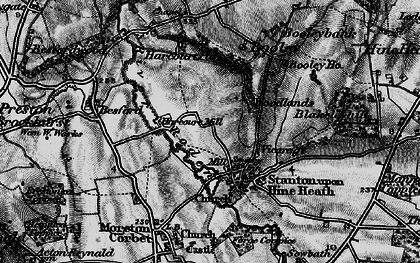 Old map of Stanton upon Hine Heath in 1899